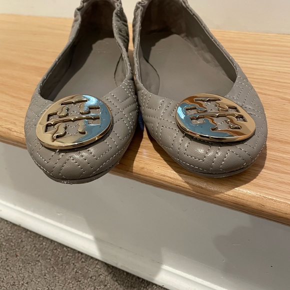 Tory Burch Grey Ballet Flats - Picture 2 of 3